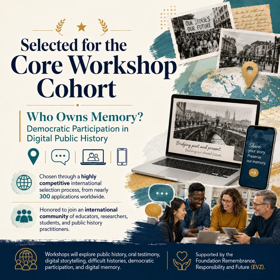 Ανακοίνωση επιλογής στην Core Workshop Cohort του διεθνούς προγράμματος Who Owns Memory